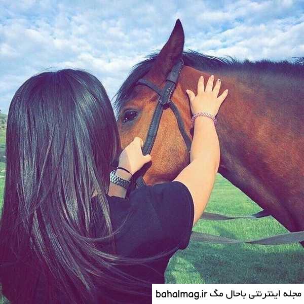 عکس دختر با اسب فیک
