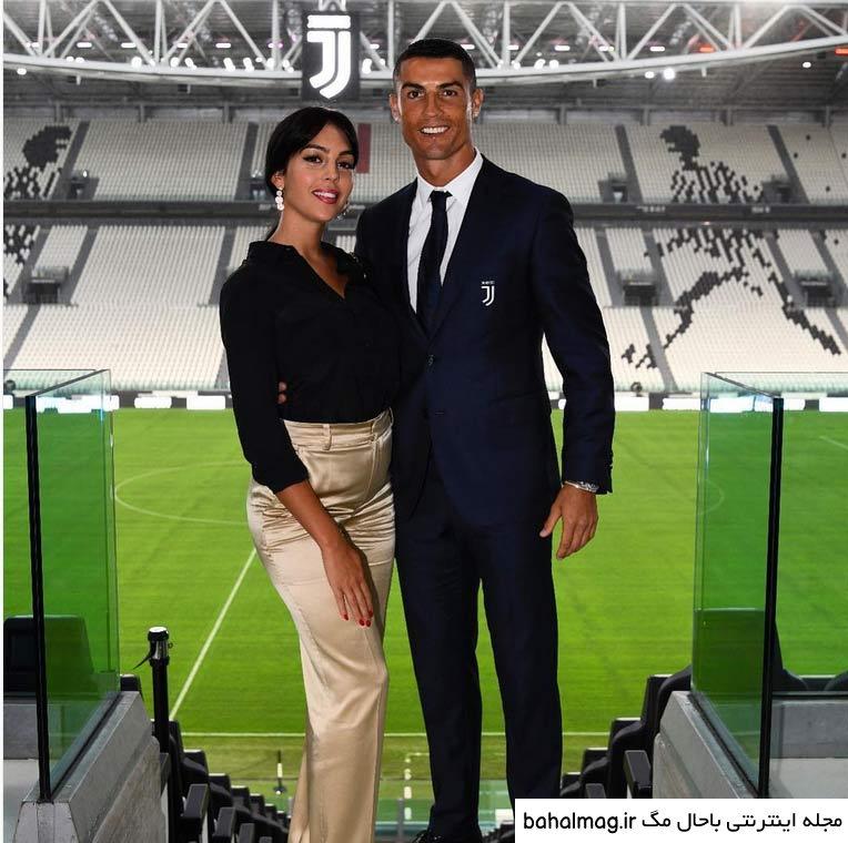 عکس بوسه رونالدو و همسرش اینستاگرام