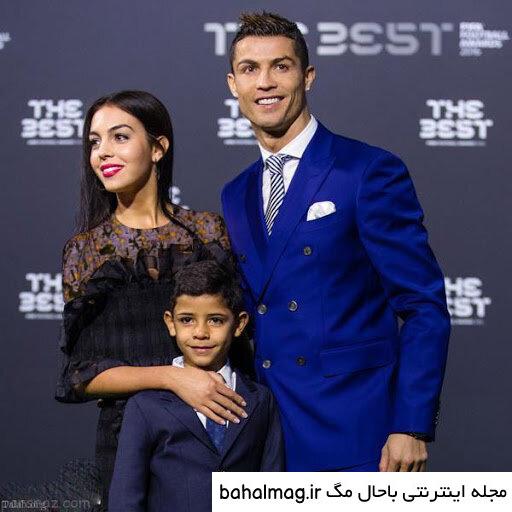 عکس بوسه رونالدو و همسرش اینستاگرام