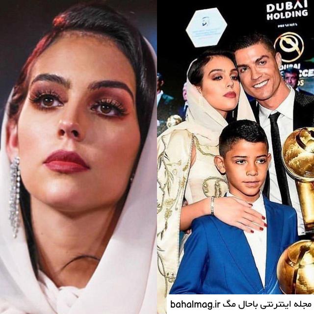 عکس بوسه رونالدو و همسرش اینستاگرام