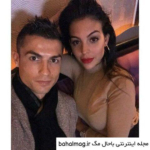 عکس بوسه رونالدو و همسرش اینستاگرام