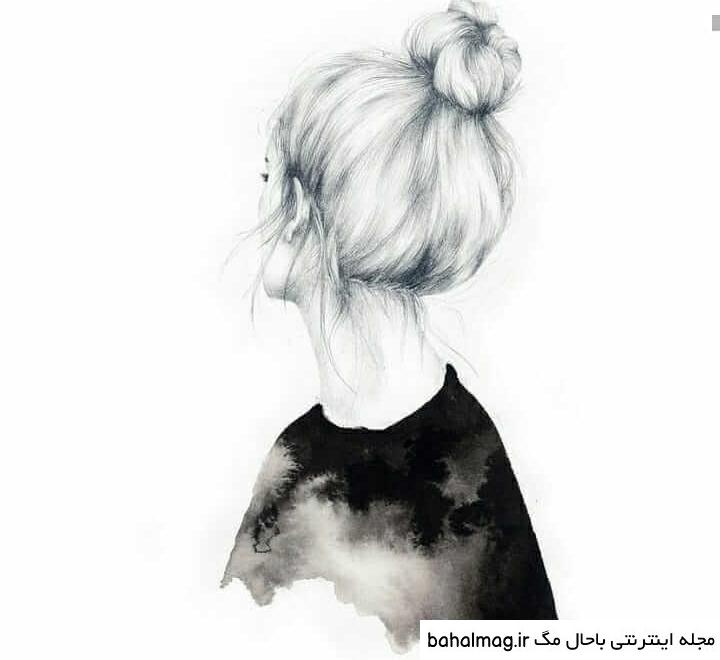 عکس سیاه سفید دخترونه غمگین