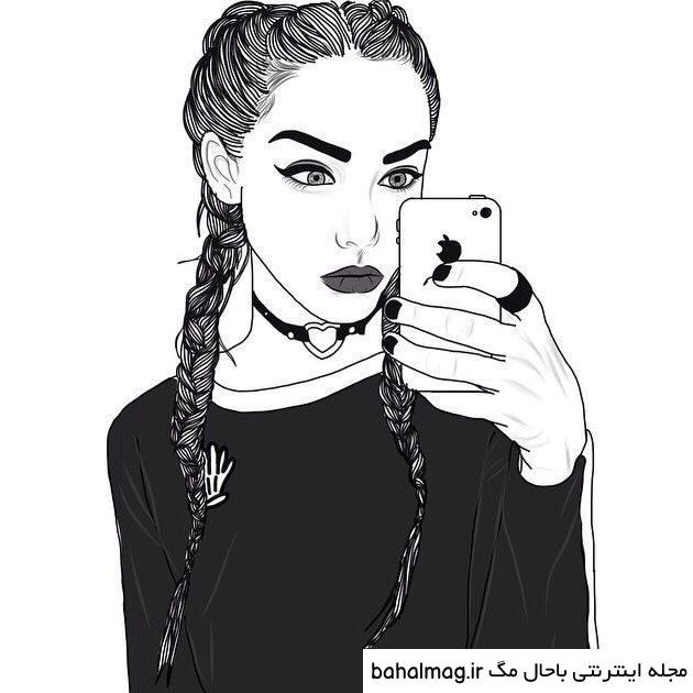 عکس سیاه سفید دخترونه غمگین