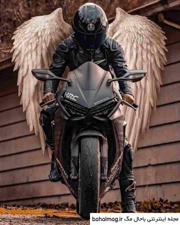  عکس پروفایل پسرانه لاتی با موتور سیکلت