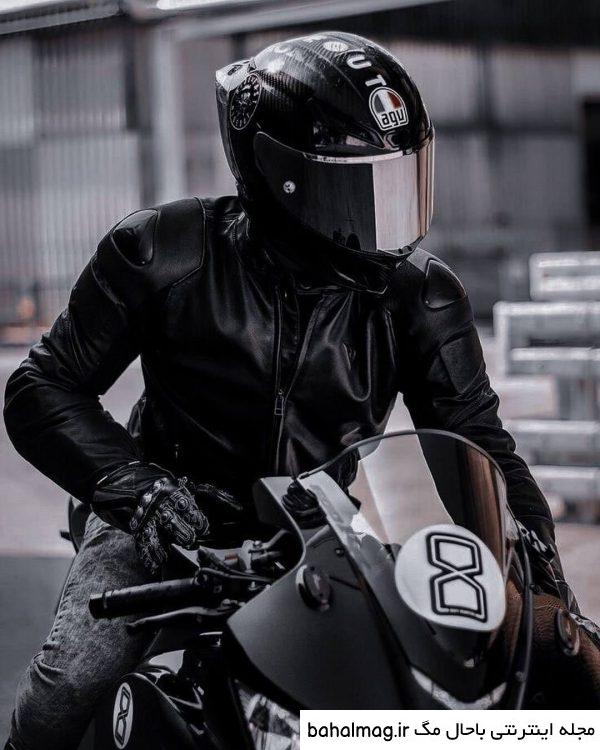 عکس پروفایل پسرانه لاتی با موتور سیکلت