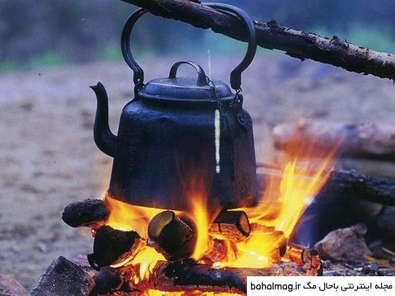 عکس چای آتیشی در طبیعت