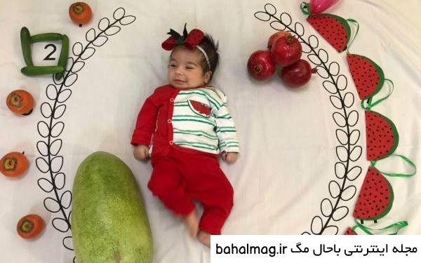 عکس یلدایی نوزاد دختر