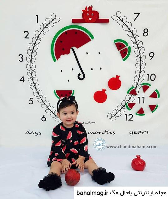 عکس یلدایی نوزاد دختر