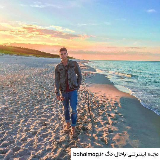عکس پسر کنار ساحل برای پروفایل