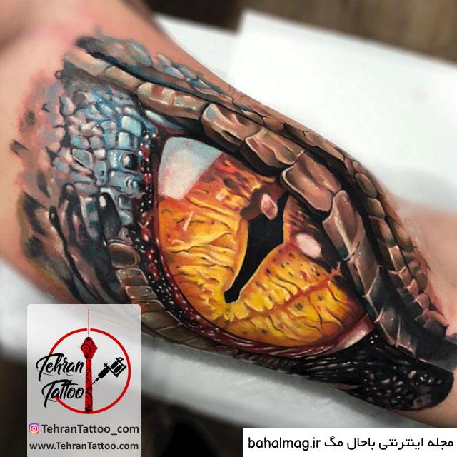 طرح تاتو اژدها سه بعدی جدید
