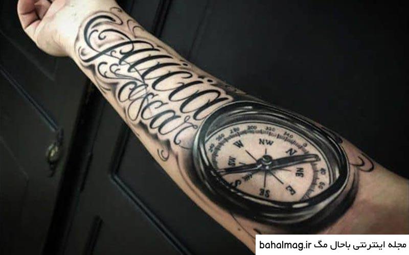 طرح تاتو ساعت شنی باحال مگ