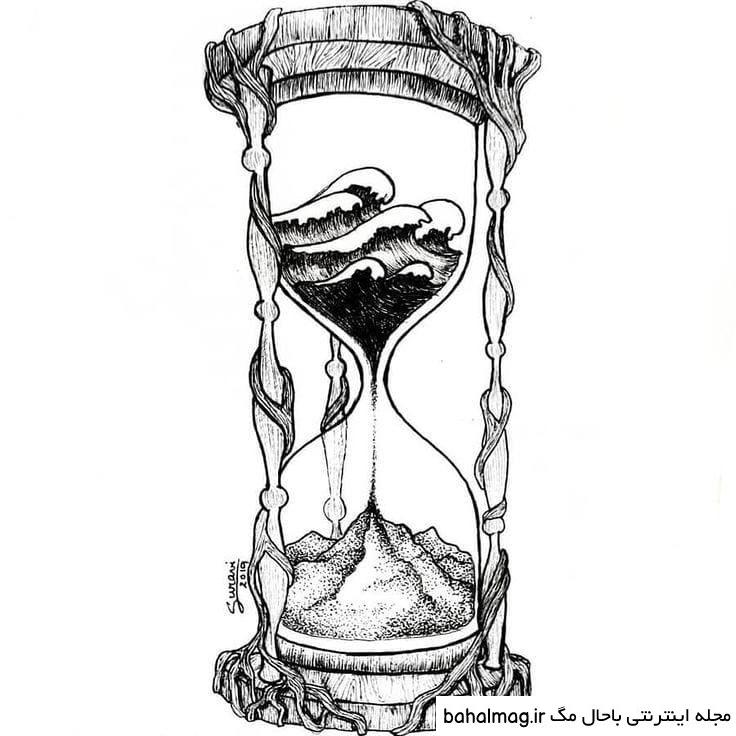 طرح تاتو ساعت شنی جدید