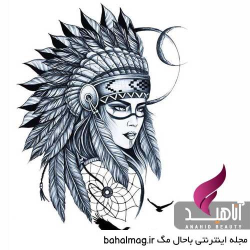 طرح تاتو سرخ پوست