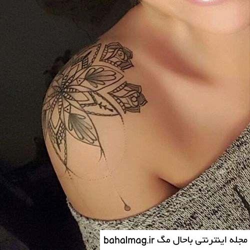 طرح تاتو روی سرشانه