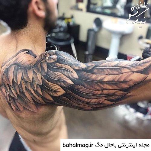 طرح تاتو روی شانه زنانه
