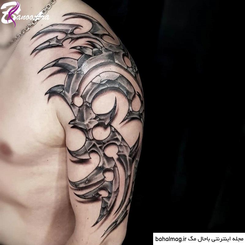 طرح تاتو شانه باحال مگ