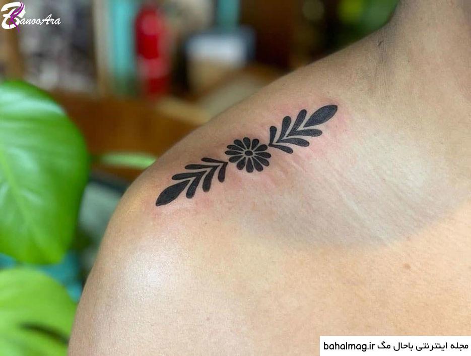 طرح تاتو شانه و قیچی