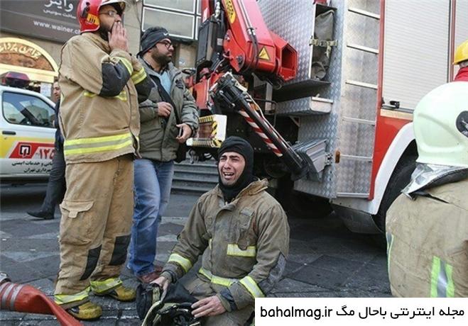 عکس آتش نشانان پلاسکو با کیفیت