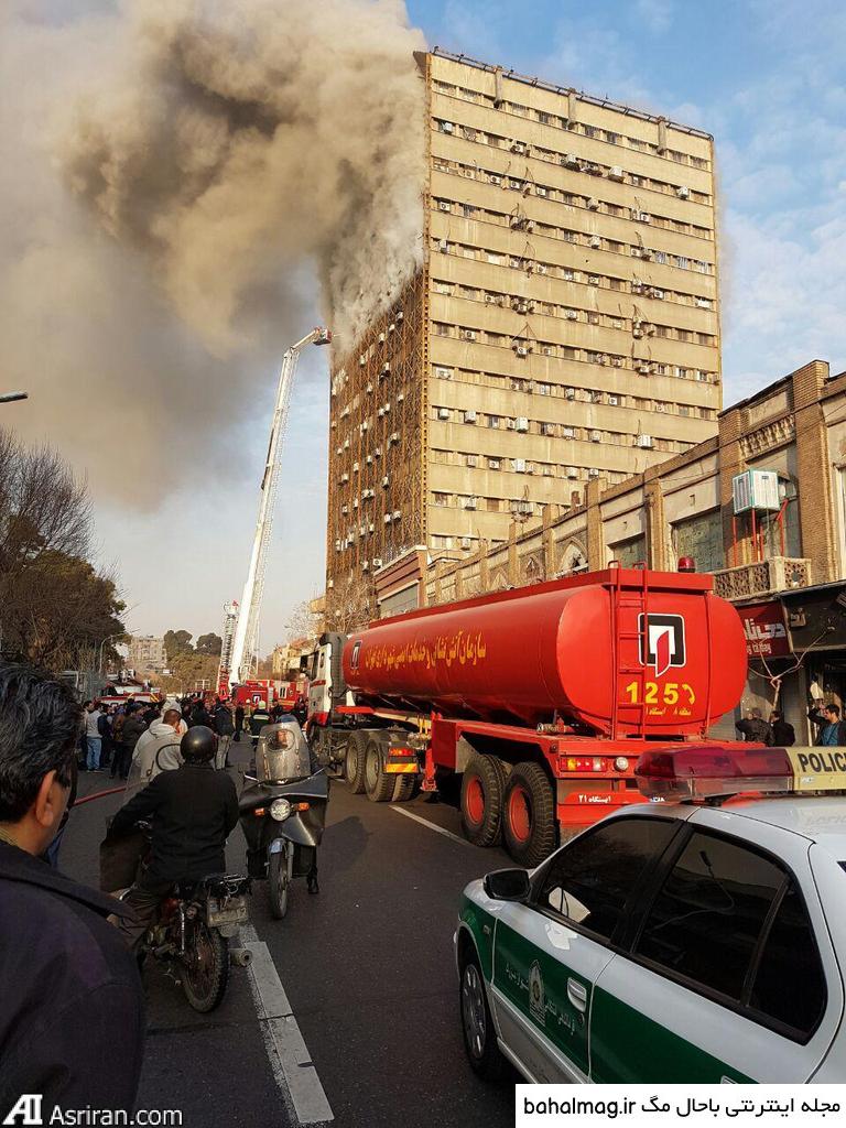 عکس آتش سوزی ساختمان پلاسکو