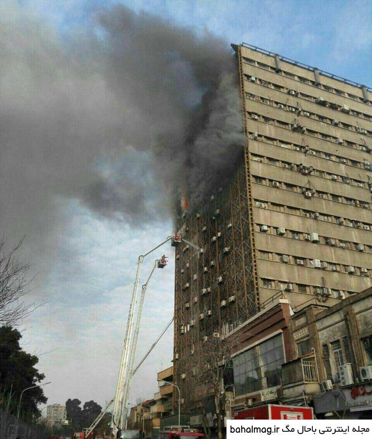 عکس آتش گرفتن ساختمان پلاسکو خاص