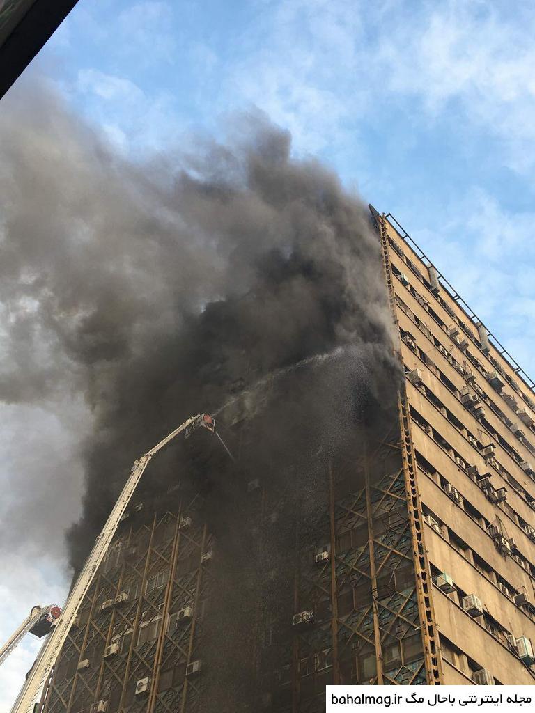 عکس آتش گرفتن ساختمان پلاسکو دانلود