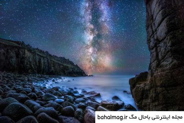 کهکشان عکس آسمان پر ستاره