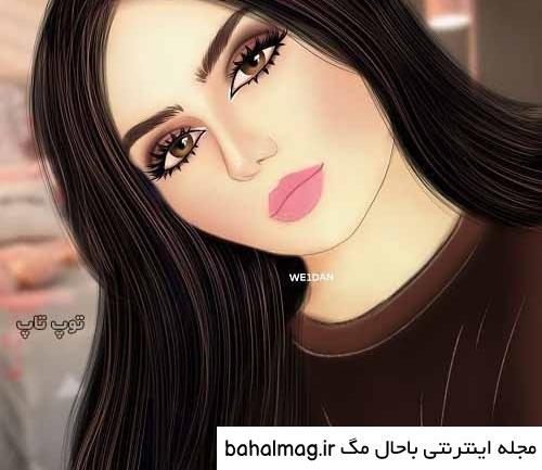 عکس دختر خوشگل نقاشی برای پروفایل خاص