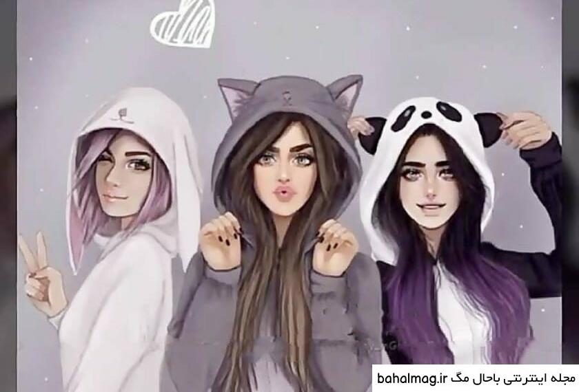 عکس پروفایل دخترانه فانتزی سه نفره