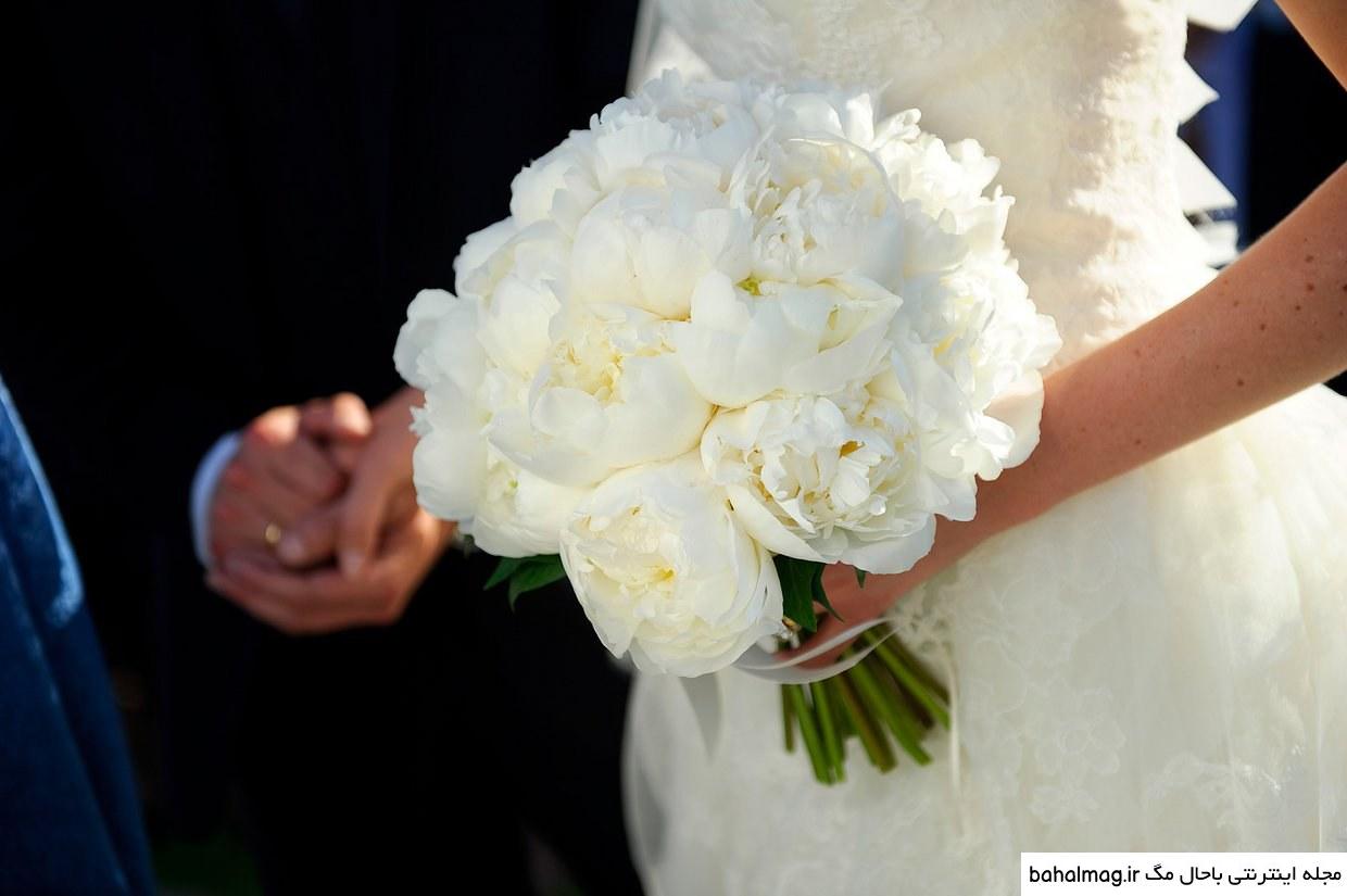 عکس دسته گل عروس و داماد تازه
