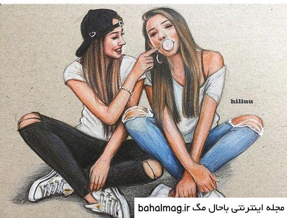 مجموعه عکس نقاشی دخترانه اسپرت