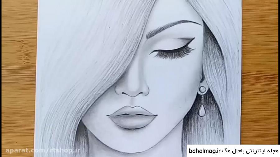 بهترین عکس نقاشی صورت دختر فانتزی