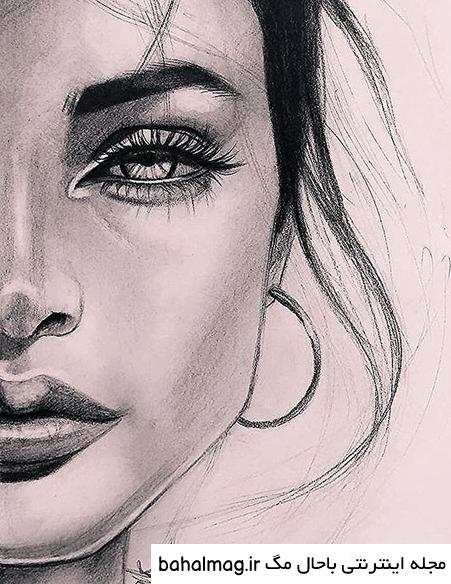 جدیدترین عکس نقاشی صورت دختر فانتزی