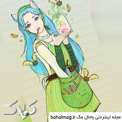 عکس نقاشی صورت دختر فانتزی خاص