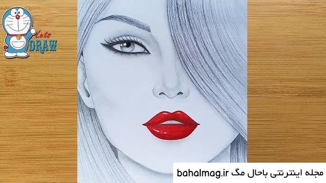 ناب ترین عکس نقاشی صورت دختر فانتزی