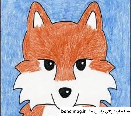 عکس نقاشی صورت روباه کودکانه خاص