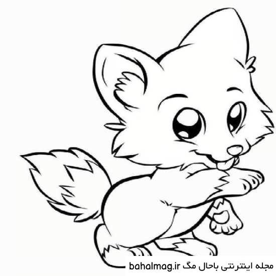 عکس نقاشی صورت روباه کودکانه دانلود