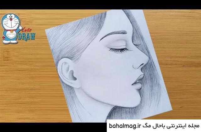 عکس نقاشی صورت نیم رخ خاص