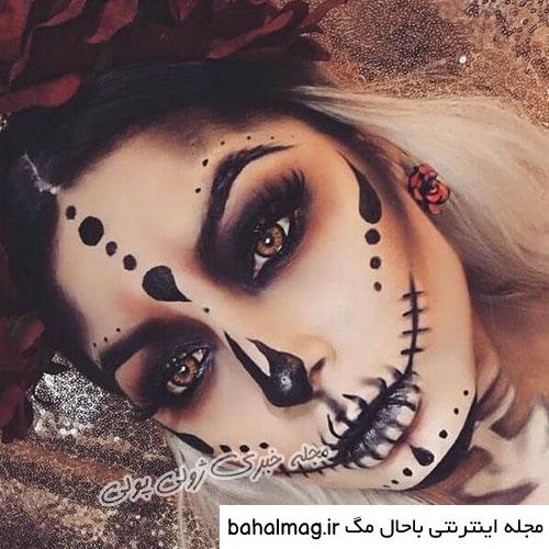 عکس نقاشی صورت هالووینی باحال مگ