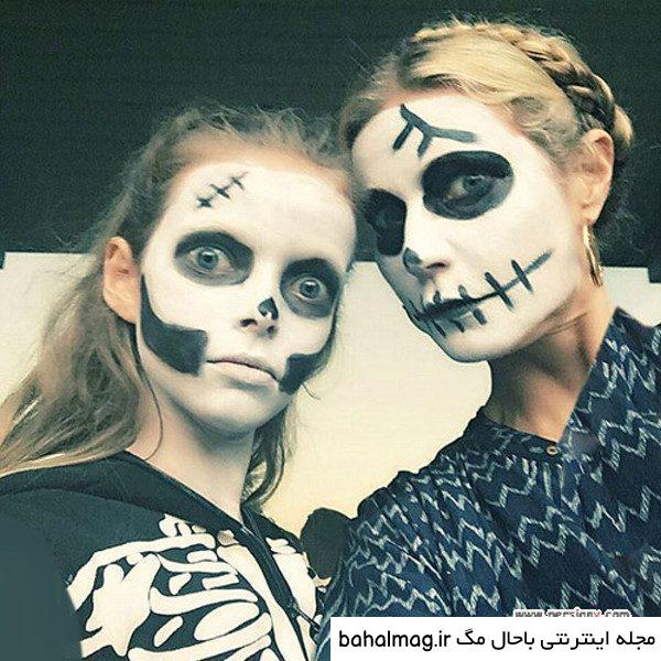 عکس نقاشی صورت هالووینی تازه