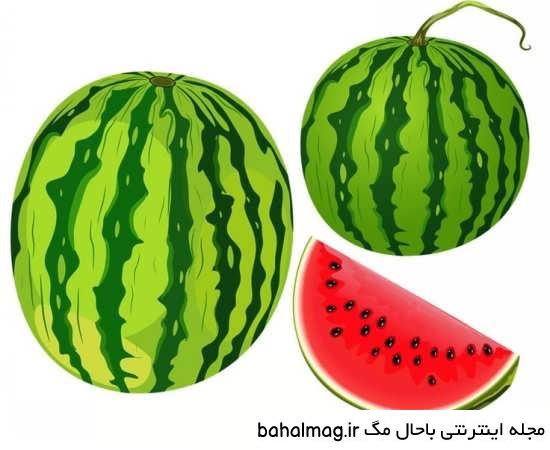 عکس نقاشی فانتزی هندوانه تازه