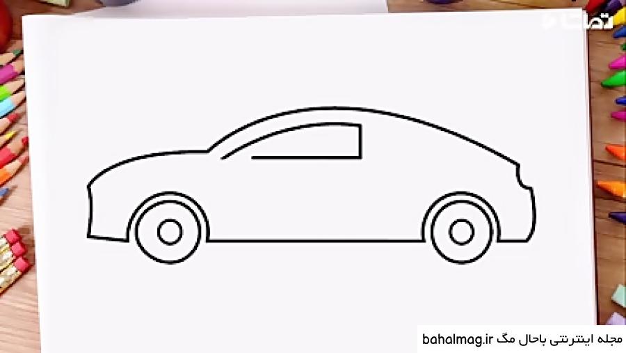 عکس نقاشی ماشین کودکانه دانلود