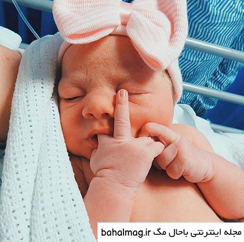 عکس نی نی پسر تازه متولد شده