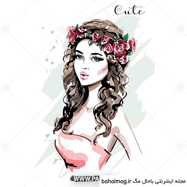 عکس وکتور دختر کارتونی