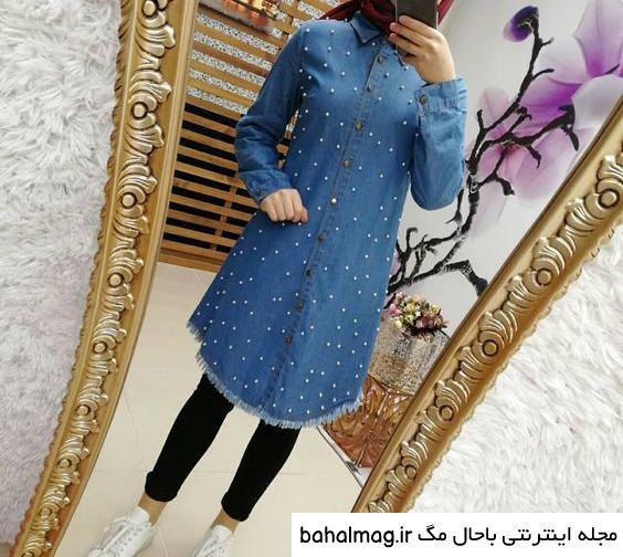 مدل مانتو دخترانه لی طرح دار با کیفیت