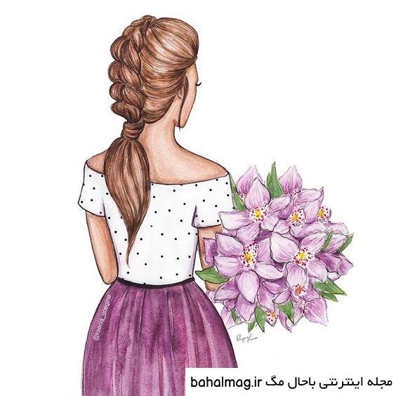  نقاشی دخترانه نوجوانانه 