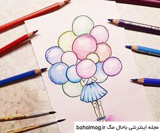  نقاشی دخترانه نوجوانانه 