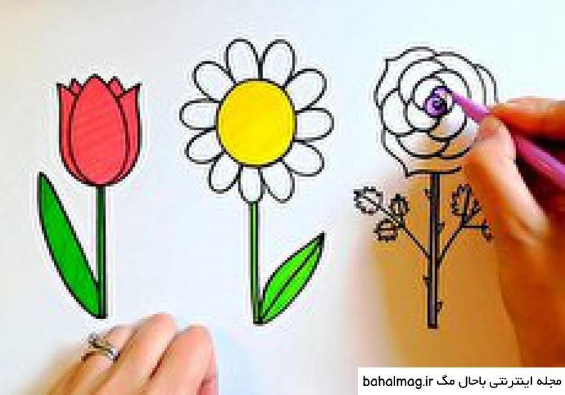 نقاشی گل قشنگ تازه