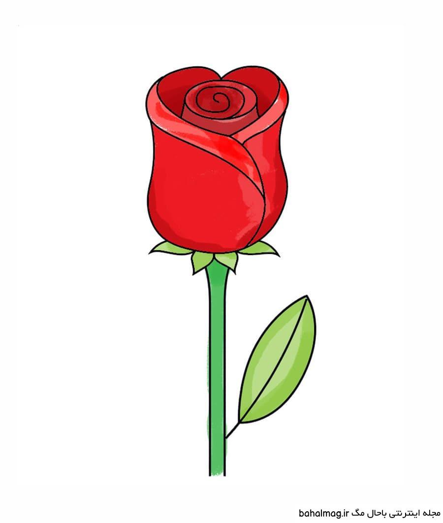 نقاشی گل قلبی