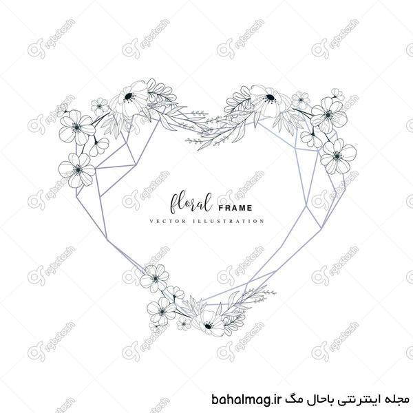نقاشی گل و قلب