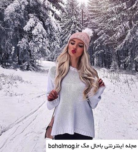 ژست عکس تولد زمستانی با کیفیت